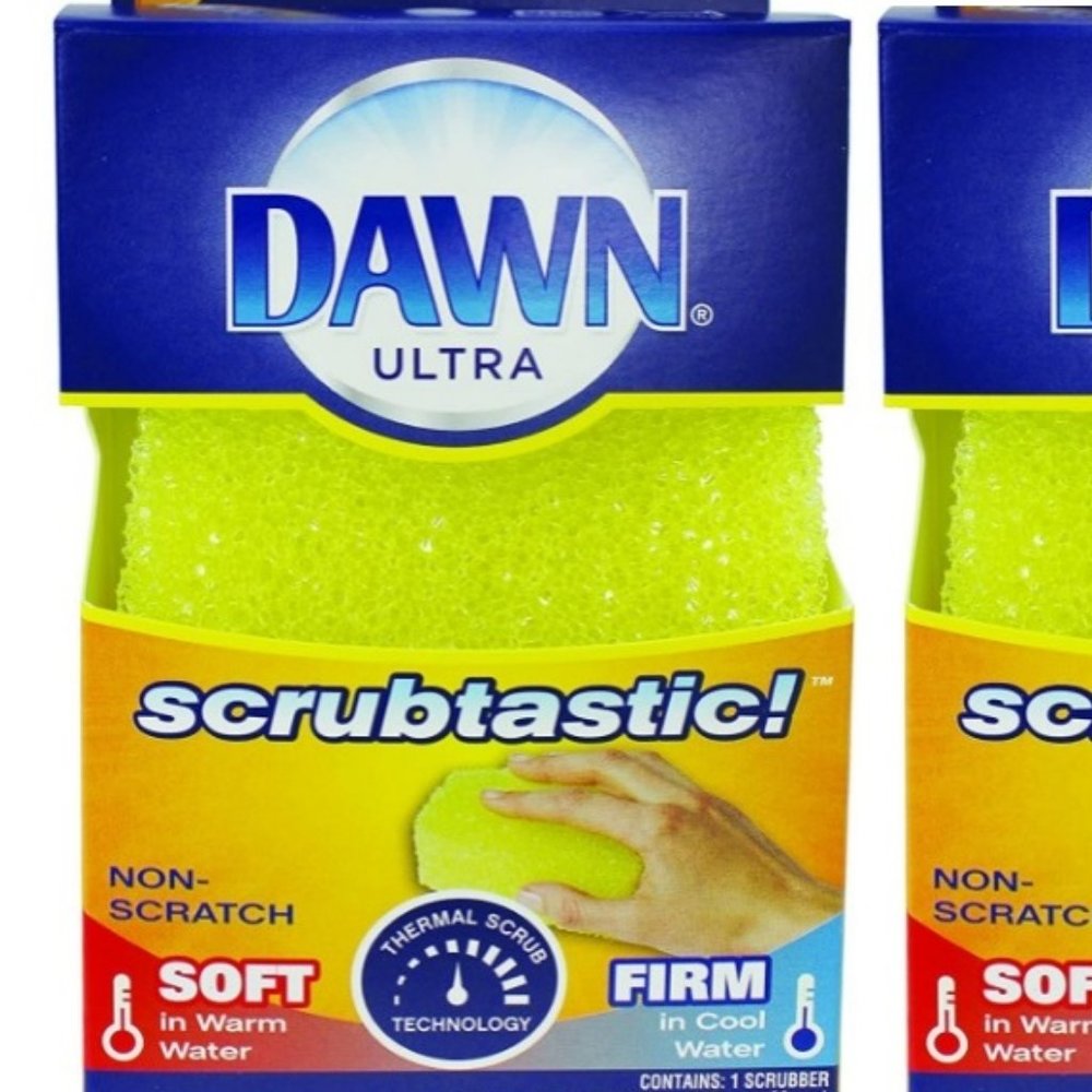 2x Dawn Scrubtastic Scrubber Sponge Thermal Technology Non Scratch Discontinued